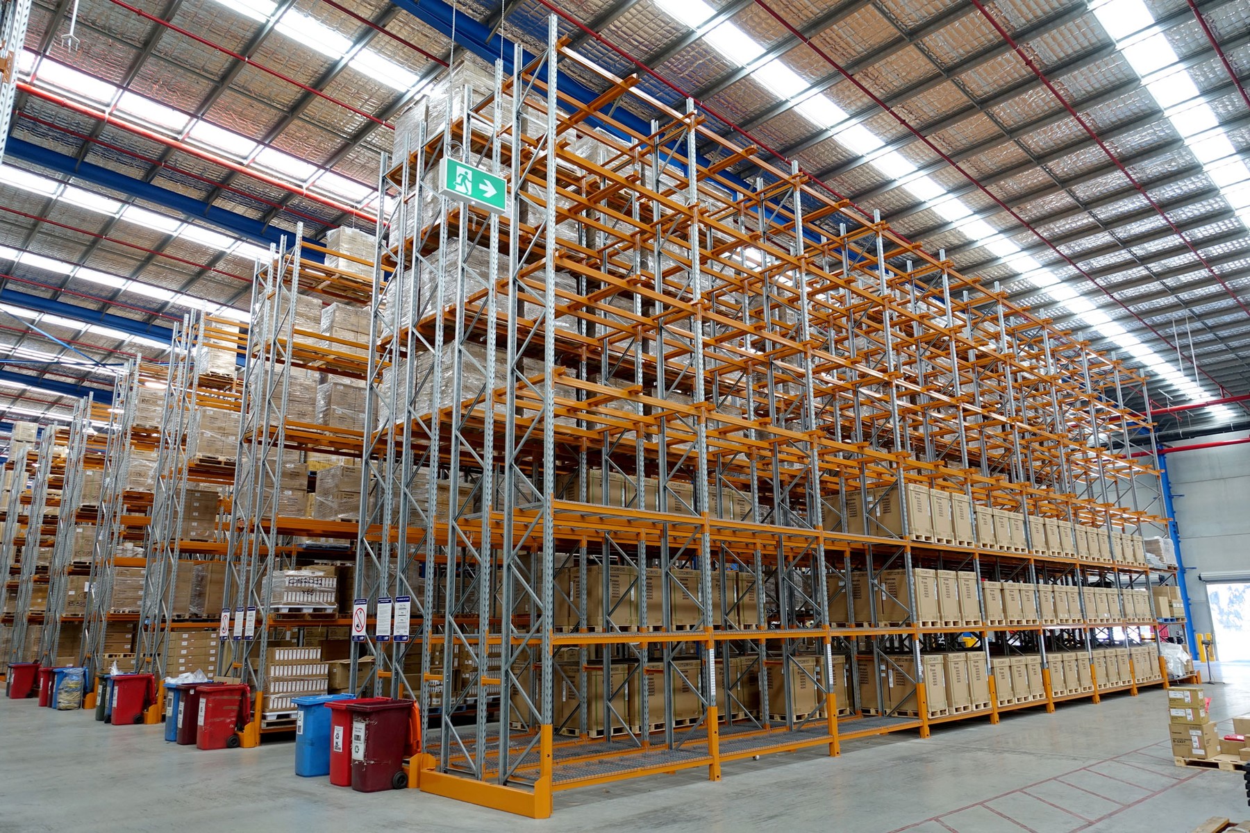 Warehouse pallet racking.