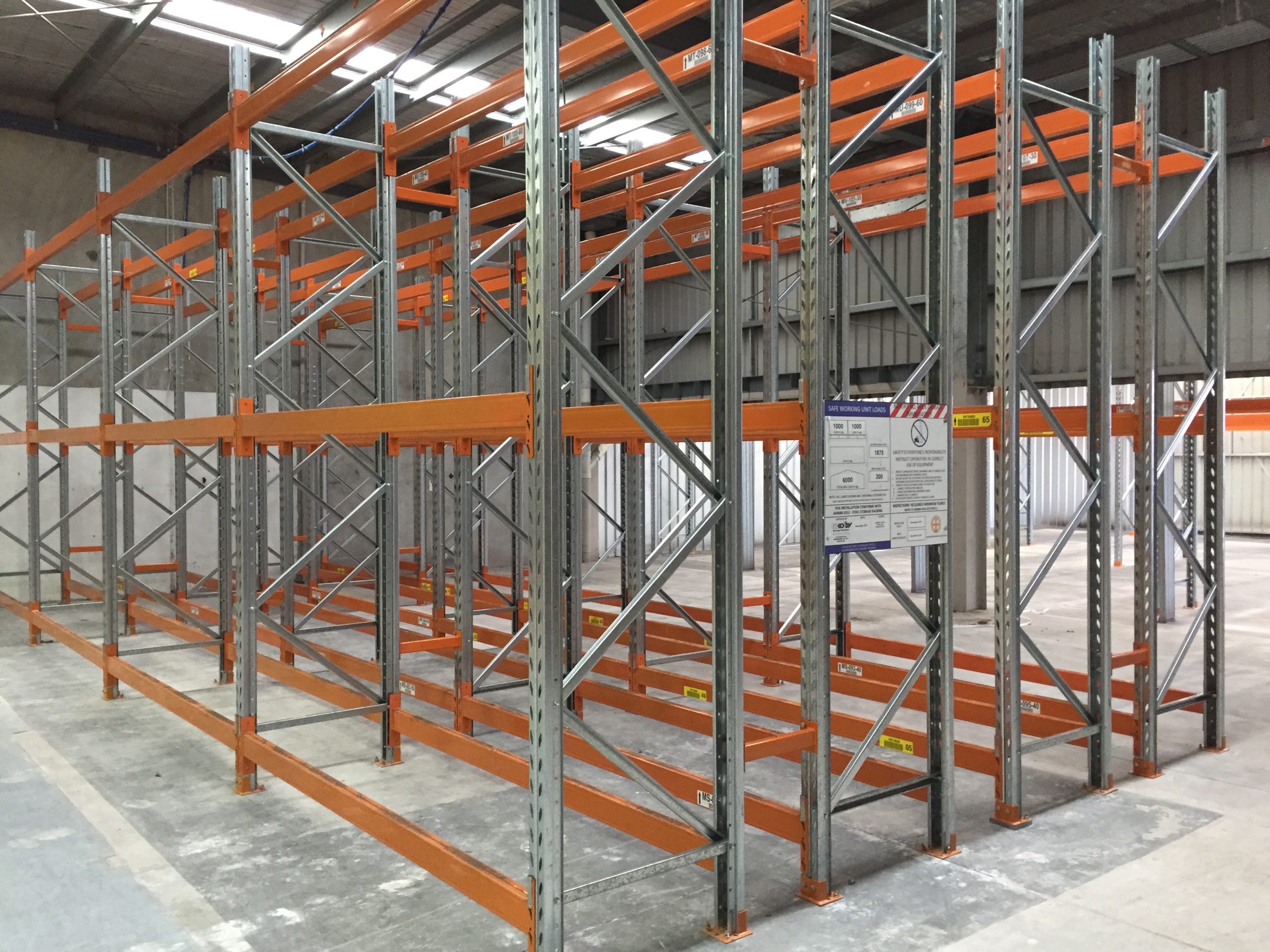 Empty Double Deep Racking
