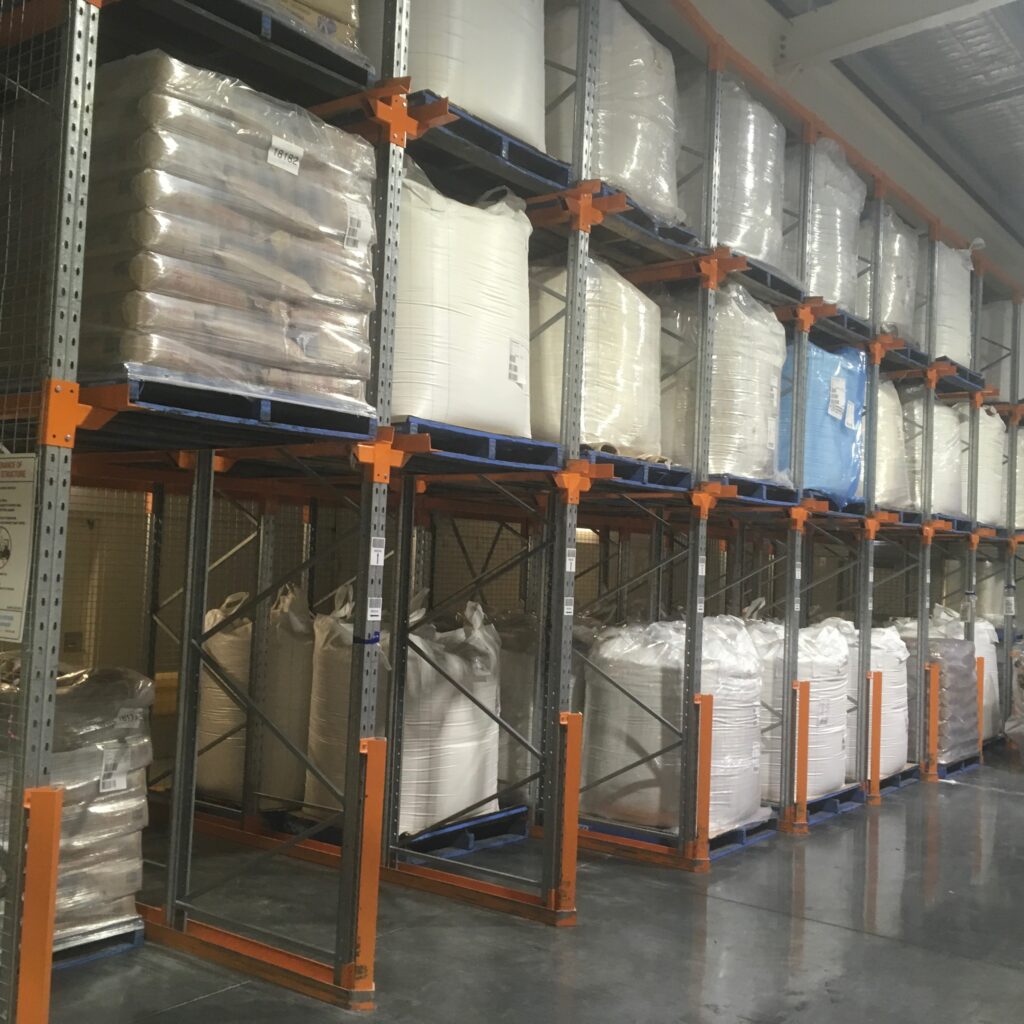 Full warehouse racking.